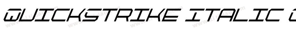 QuickStrike Italic Condensed字体转换